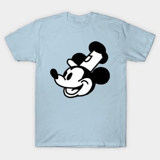 Steamboat Willie Portrait Black and White T-Shirt